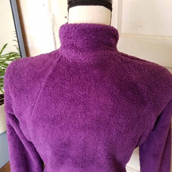 The North Face Purple Fuzzy Half Zip Pullover - Picture 5 of 6
